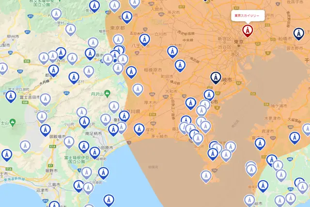 神奈川県 アンテナ工事 電波塔位置