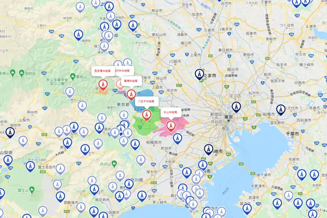 東京都 アンテナ工事 電波塔位置
