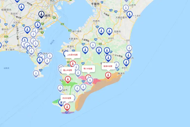 千葉県 アンテナ工事 電波塔位置