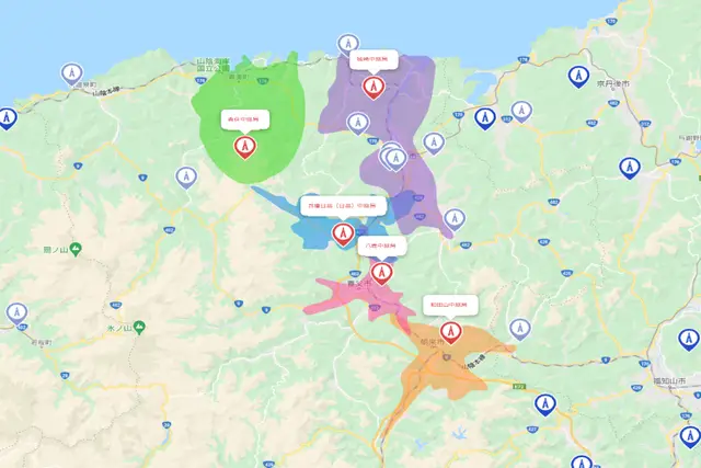 兵庫県 アンテナ工事 電波塔位置